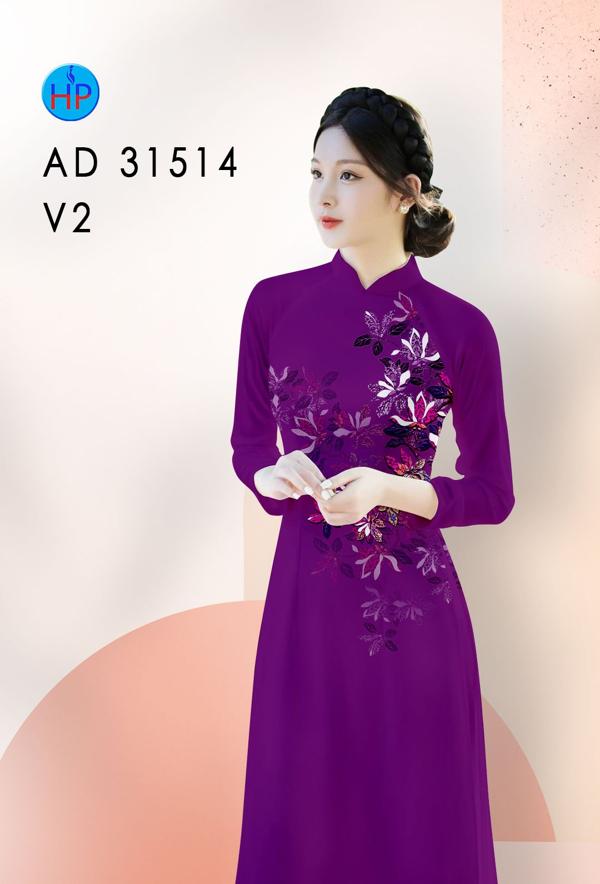 Vải Áo Dài Hoa In 3D AD 31514 16